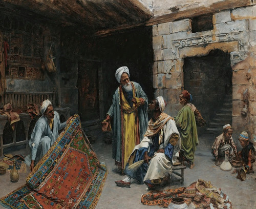 Digital Print - The carpet merchant by Alphons Leopold Mielich Digital Print - The carpet merchant by Alphons Leopold Mielich