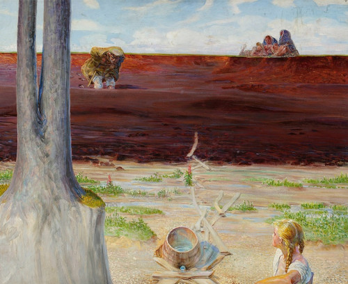 Digital Print - My life  left section of the triptych by Jacek Malczewski