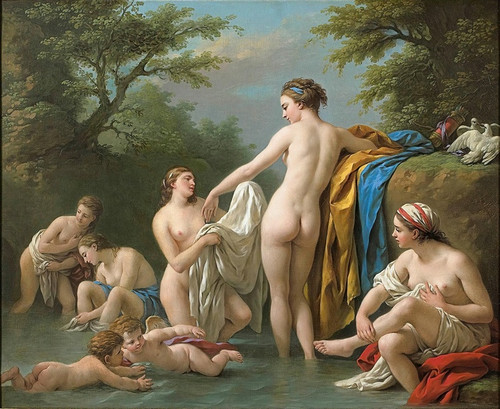 Digital Print - Venus and Nymphs Bathing by Louis-Jean-Franois Lagrene