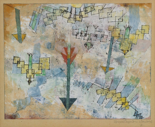 Digital Print - Birds Swooping Down and Arrows by Paul Klee