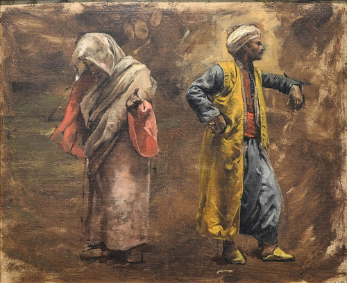 Digital Print - Study of Two Figures by Edwin Lord Weeks