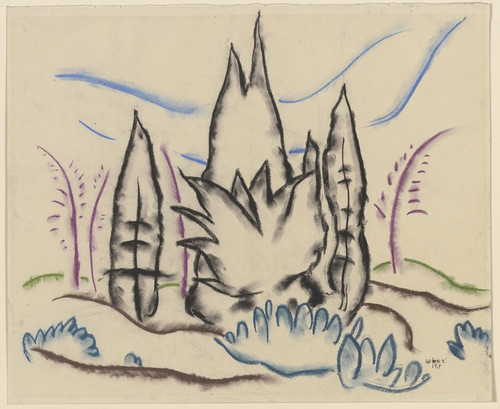 Digital Print - Group of trees by Walter Ophey