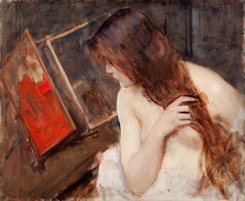 Digital Print - Woman at her Toilet by Louis Picard