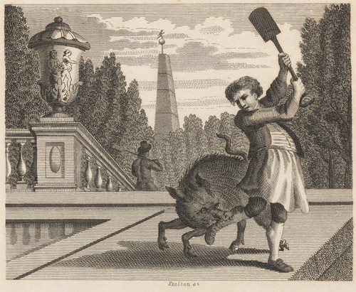 Digital Print - Fable XLVIII. The Gardener and the Hog by John Wootton Digital Print - Fable XLVIII. The Gardener and the Hog by John Wootton