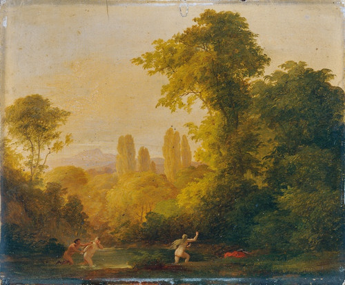 Digital Print - Landschaft mit mythologischer Staffage by Franz Schrotzberg