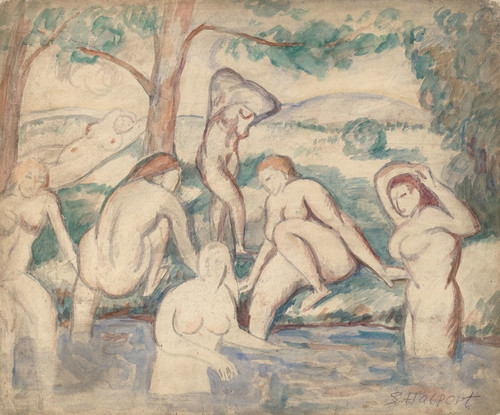 Digital Print - Bathers by Samuel Halpert