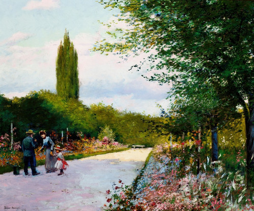 Digital Print - In the Garden by Jzef Rapacki