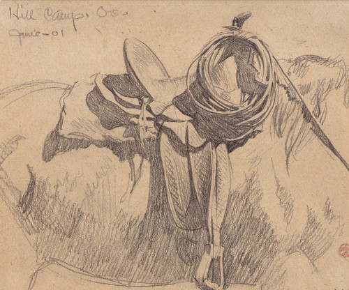 Digital Print - For Cowboy's Saddle Gear, Hill Camp, Oregon by Maynard Dixon