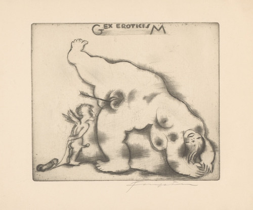 Digital Print - Ex libris van Gianni Mantero by Michel Fingesten