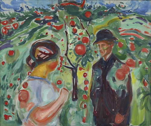 Digital Print - Beneath the Red Apples by Edvard Munch