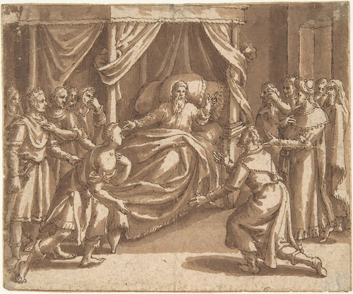 Digital Print - Jacob Blessing his Sons by Adam van Noort