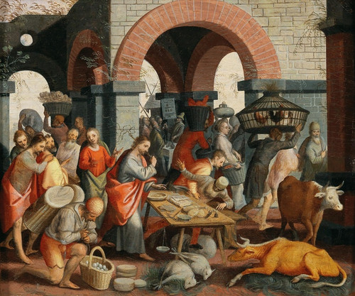 Digital Print - Christ Driving the Money-Changers from the Temple (Matthew 21; 1213) by Pieter Aertsen