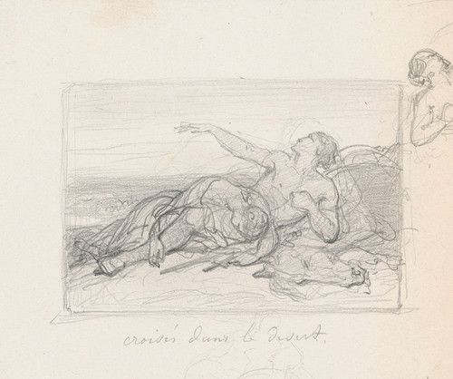 Digital Print - Crusaders Dying of Fatigue on their Journey by Nicaise De Keyser