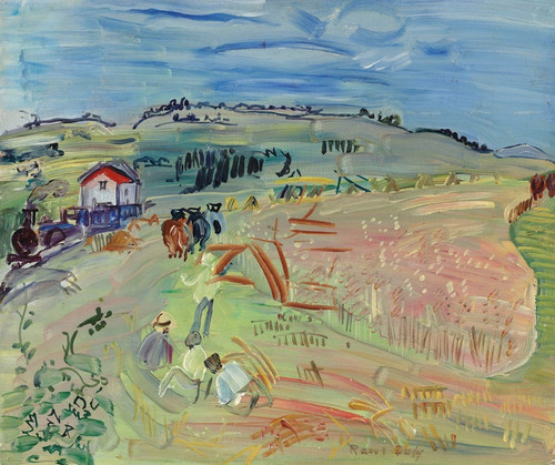 Digital Print - Paysage au champ de bl aux bufs by Raoul Dufy