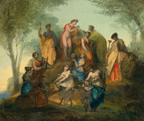 Digital Print - Apollo And The Nine Muses On Mount Parnassus by Pierre-Paul Prud'hon Digital Print - Apollo And The Nine Muses On Mount Parnassus by Pierre-Paul Prud'hon