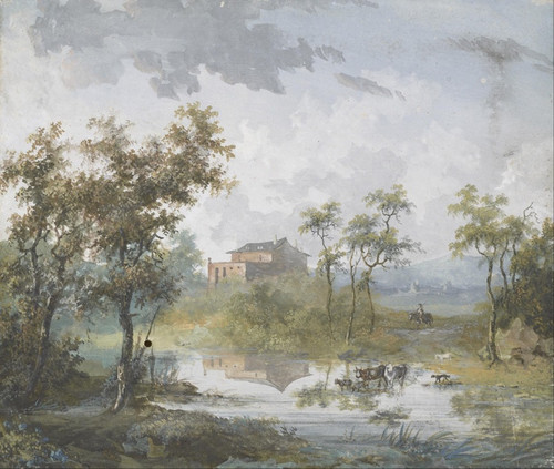 Digital Print - The Rustic River Ford by Louis Gabriel Moreau Digital Print - The Rustic River Ford by Louis Gabriel Moreau