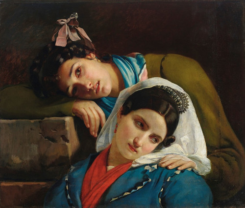 Digital Print - Deux italiennes by Franois-Joseph Navez