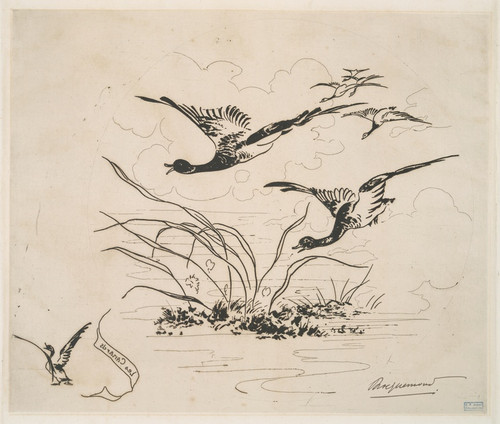 Digital Print - Les canards by Flix Bracquemond