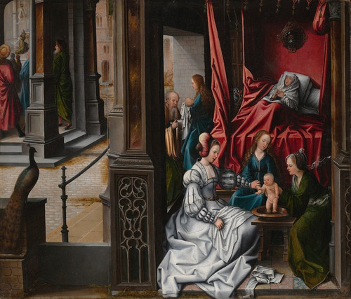 Digital Print - The Birth and Naming of Saint John the Baptist by Bernard van Orley