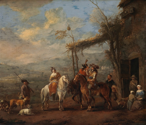 Digital Print - A Hunting Party by Johannes Lingelbach