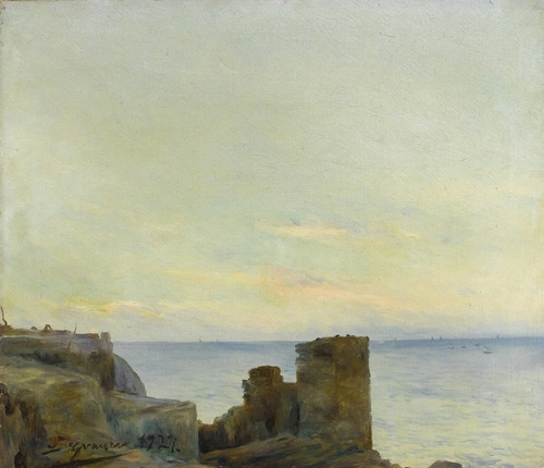 Digital Print - Seascape with Ruins by Luis Graner i Arrufi