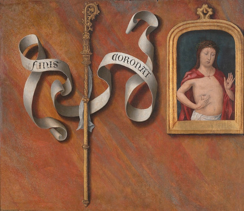 Digital Print - Trompe-l'oeil with Painting of The Man of Sorrows by Bernard van Orley