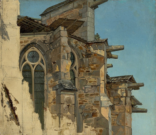 Digital Print - Altenberg Cathedral (Study) by Andreas Achenbach
