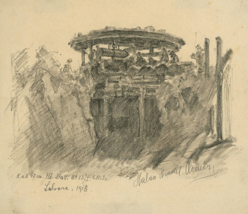 Digital Print - Artilery Position on Salvore Peninsula by Elemr Halsz-Hradil Digital Print - Artilery Position on Salvore Peninsula by Elemr Halsz-Hradil