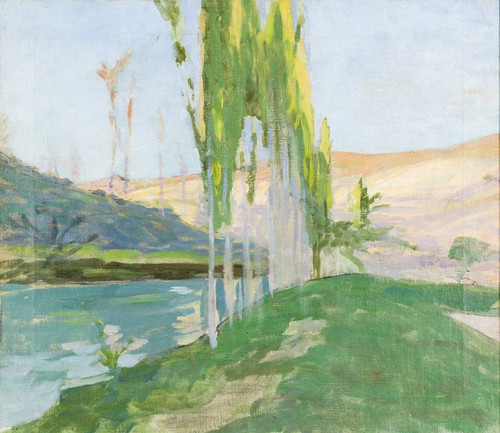 Digital Print - Poplars Growing near a Watercourse by Richard Bergh