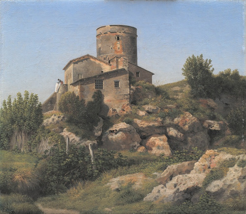 Digital Print - A Building near Tor di Quinto outside Rome by Christoffer Wilhelm Eckersberg