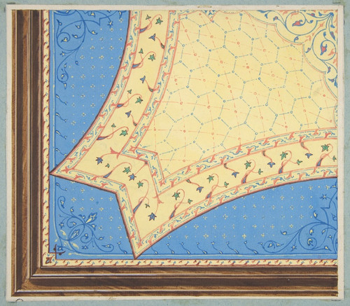 Digital Print - Design for the painted decoration of a ceiling by Jules-Edmond-Charles Lachaise