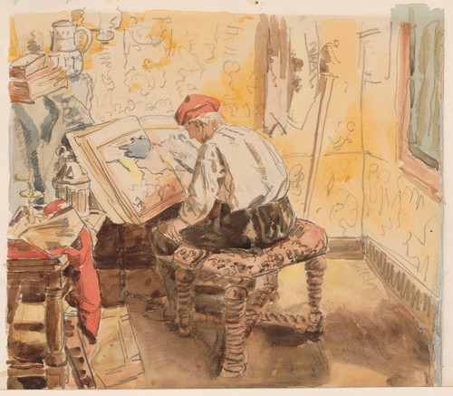 Digital Print - The Geographer by Henri de Braekeleer