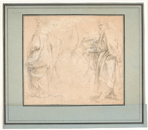 Digital Print - Two drafts for the Apostle Andrew and a study for Melchizedek by Peter Paul Rubens