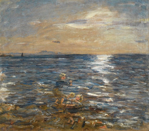 Digital Print - Fishing From The Rocks, Port Seton by William Mctaggart