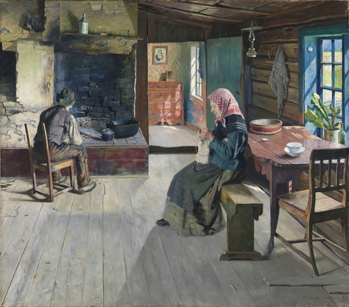 Digital Print - The retired Farmers by Gustav Wentzel