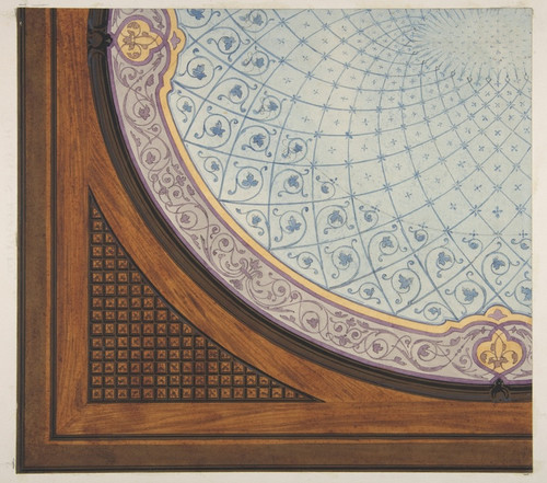 Digital Print - Design for the painted decoration of a ceiling by Jules-Edmond-Charles Lachaise