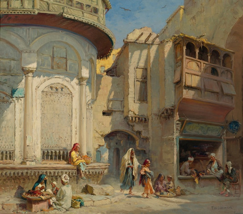 Digital Print - An Afternoon In Cairo by Frans Wilhelm Odelmark