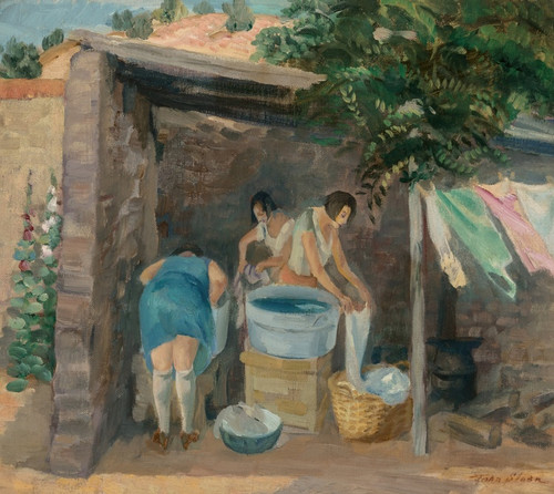 Digital Print - Wash day, Santa Fe by John Sloan