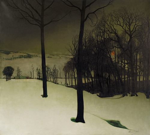 Digital Print - Het bos in de winder (Forest in the Winter) by Valerius De Saedeleer