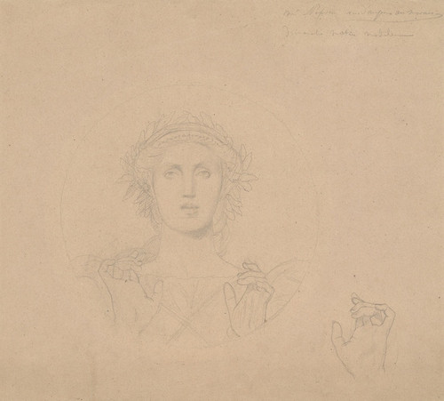 Digital Print - Study for the Allegorical Figure of Art by Jean-Lon Grme