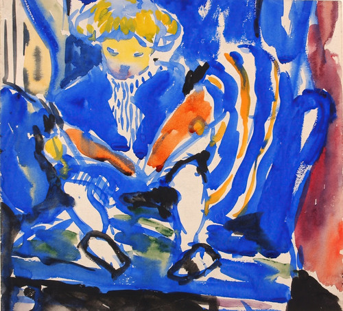 Digital Print - Child Reading by Henry Lyman Saen