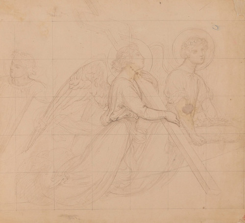 Digital Print - Anges portant les instruments de la passion by Jean-Achille Benouville