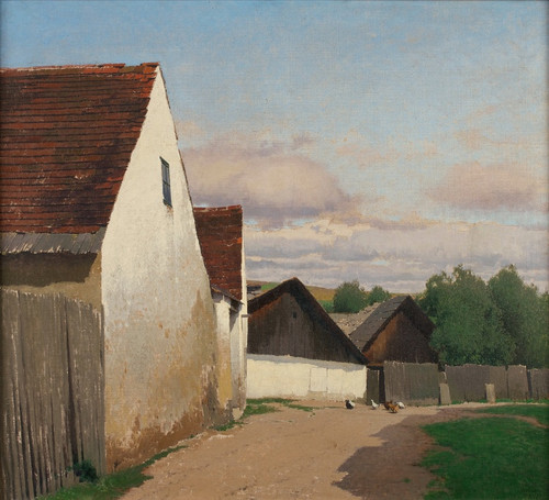 Digital Print - Alte Huser in Gaudenzdorf by Ferdinand Brunner