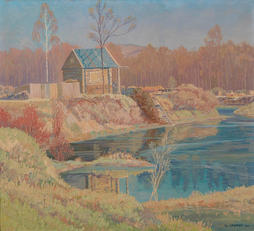 Digital Print - By A Lake by Max Kahrer
