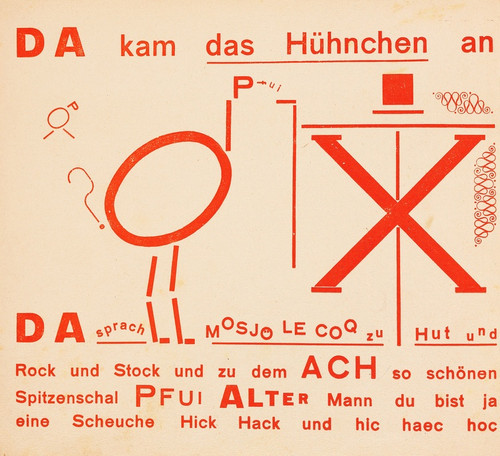 Digital Print - Die Scheuche by Kurt Schwitters