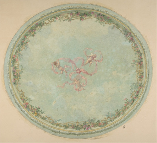 Digital Print - Ceiling Design for the Pless Chateau, Silesia by Jules-Edmond-Charles Lachaise