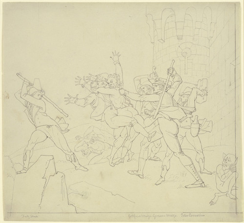Digital Print - Die Schlacht bei Knigstein (Taunusreise) by Peter von Cornelius