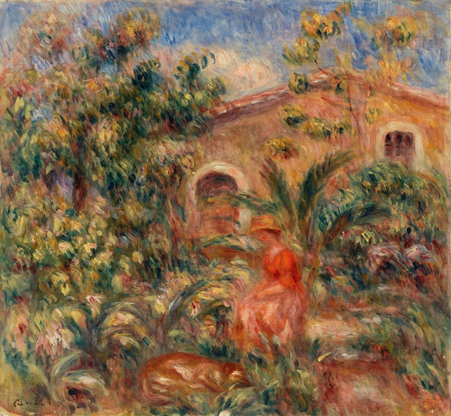 Digital Print - Landscape with Woman and Dog (Femme et chien dans un paysage) by Pierre-Auguste Renoir