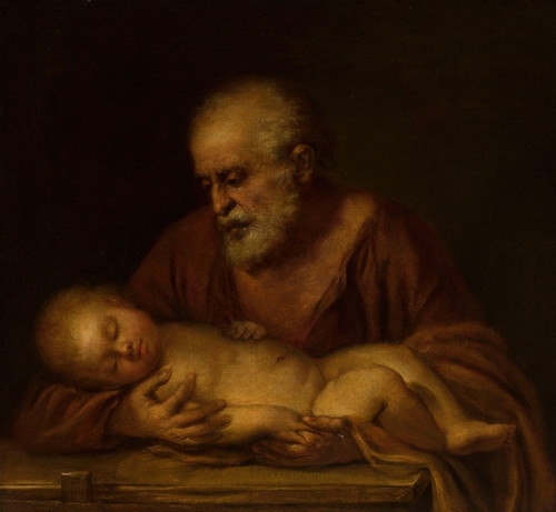 Digital Print - St. Joseph with Child Jesus by Giovanni Battista Salvi da Sassoferrato Digital Print - St. Joseph with Child Jesus by Giovanni Battista Salvi da Sassoferrato