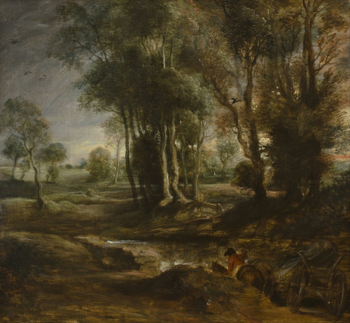 Digital Print - Evening Landscape with Timber Wagon by Peter Paul Rubens